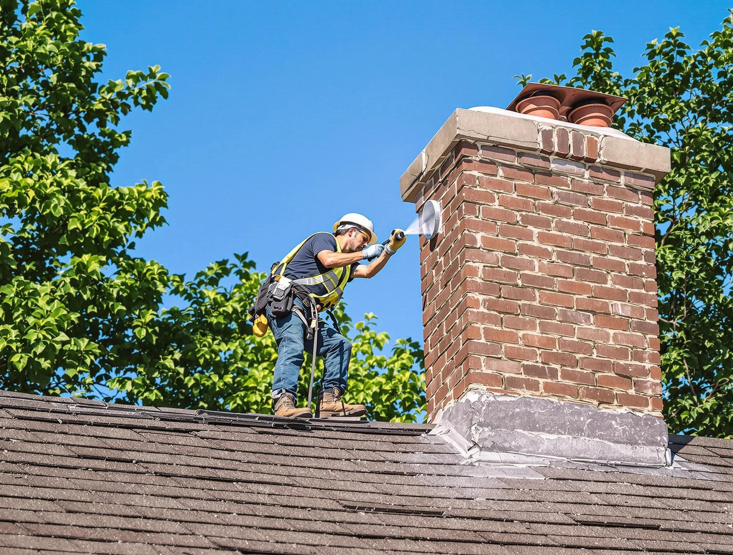 Milford Chimney Sweep performing an inspection with advanced tools in Milford, MA