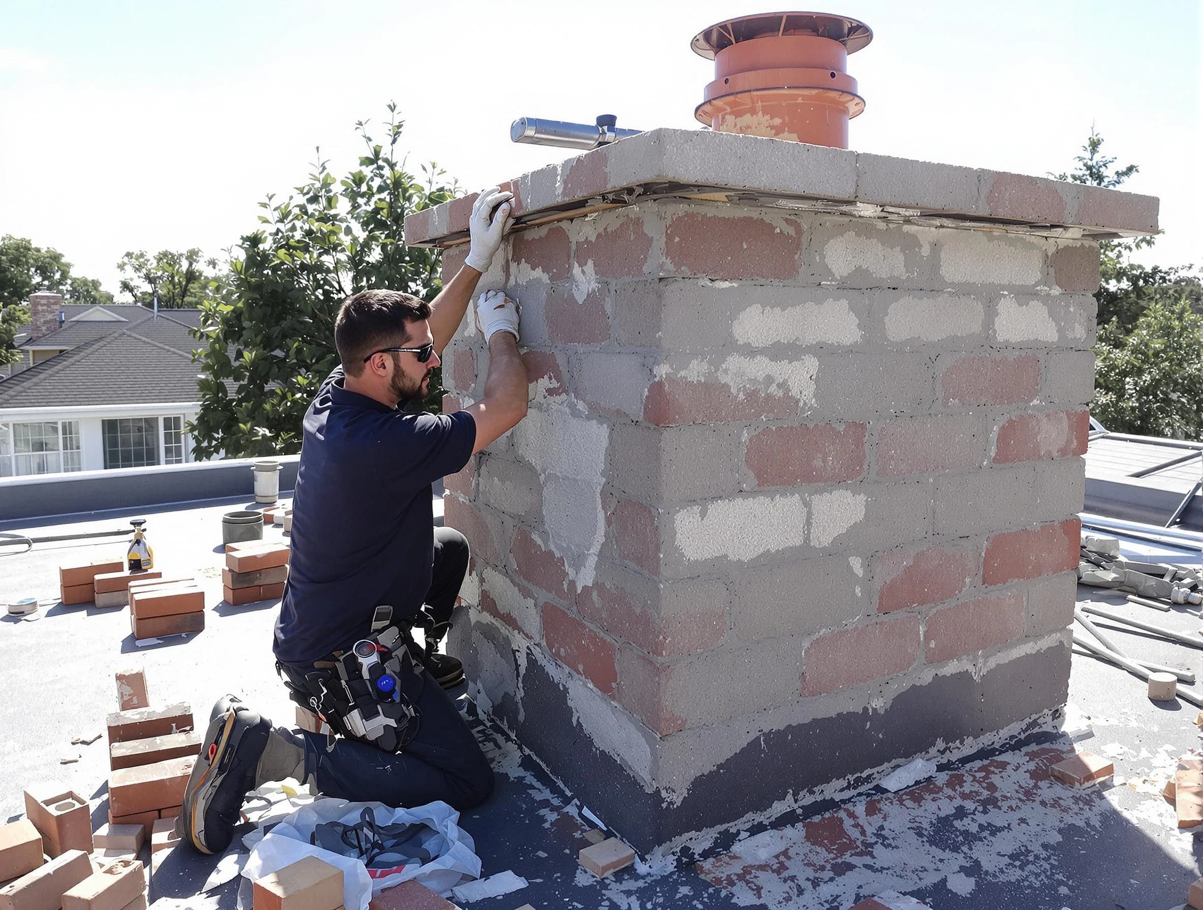 Advanced chimney repair process by Milford Chimney Sweep in Milford, MA