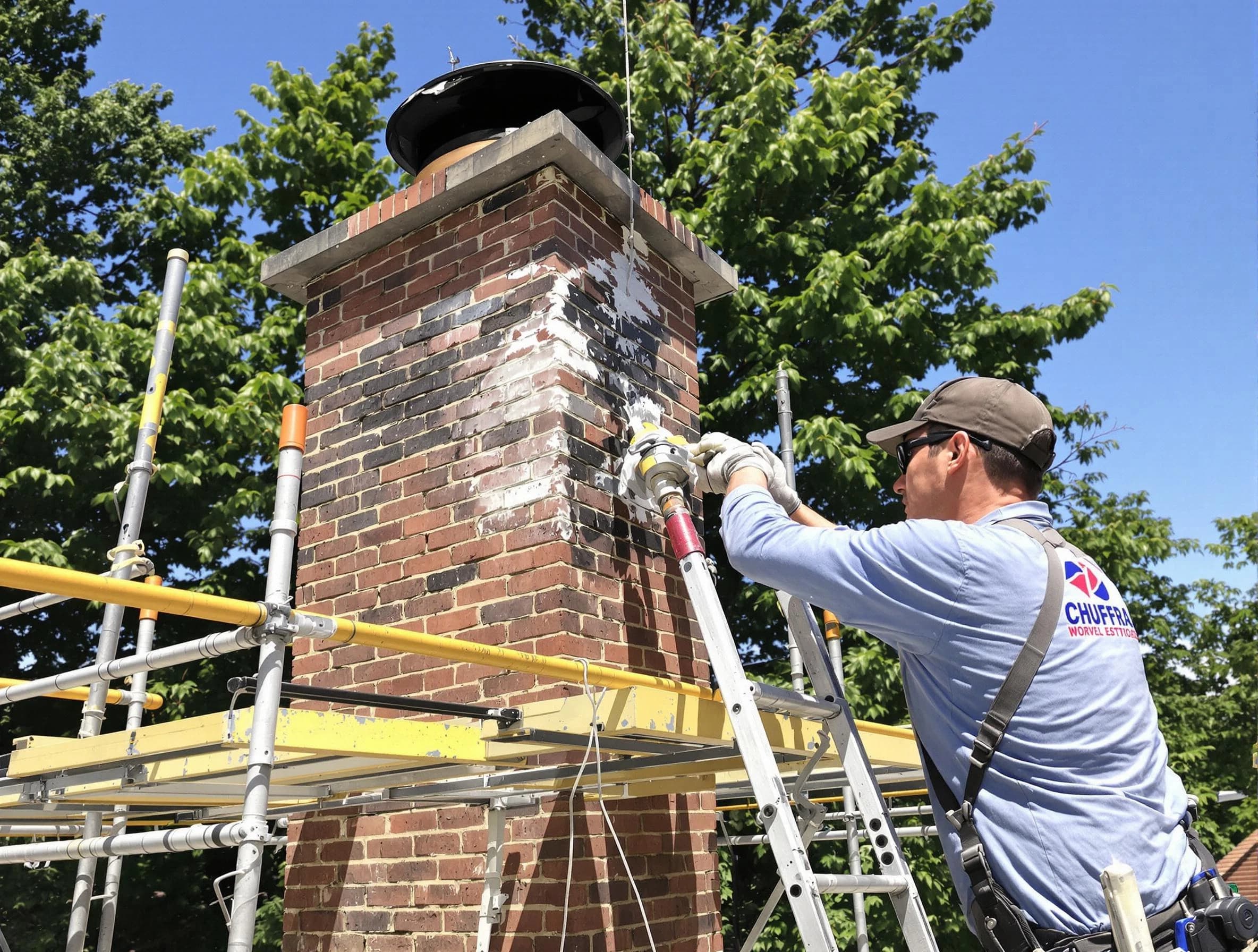Structural chimney repair by Milford Chimney Sweep in Milford, MA