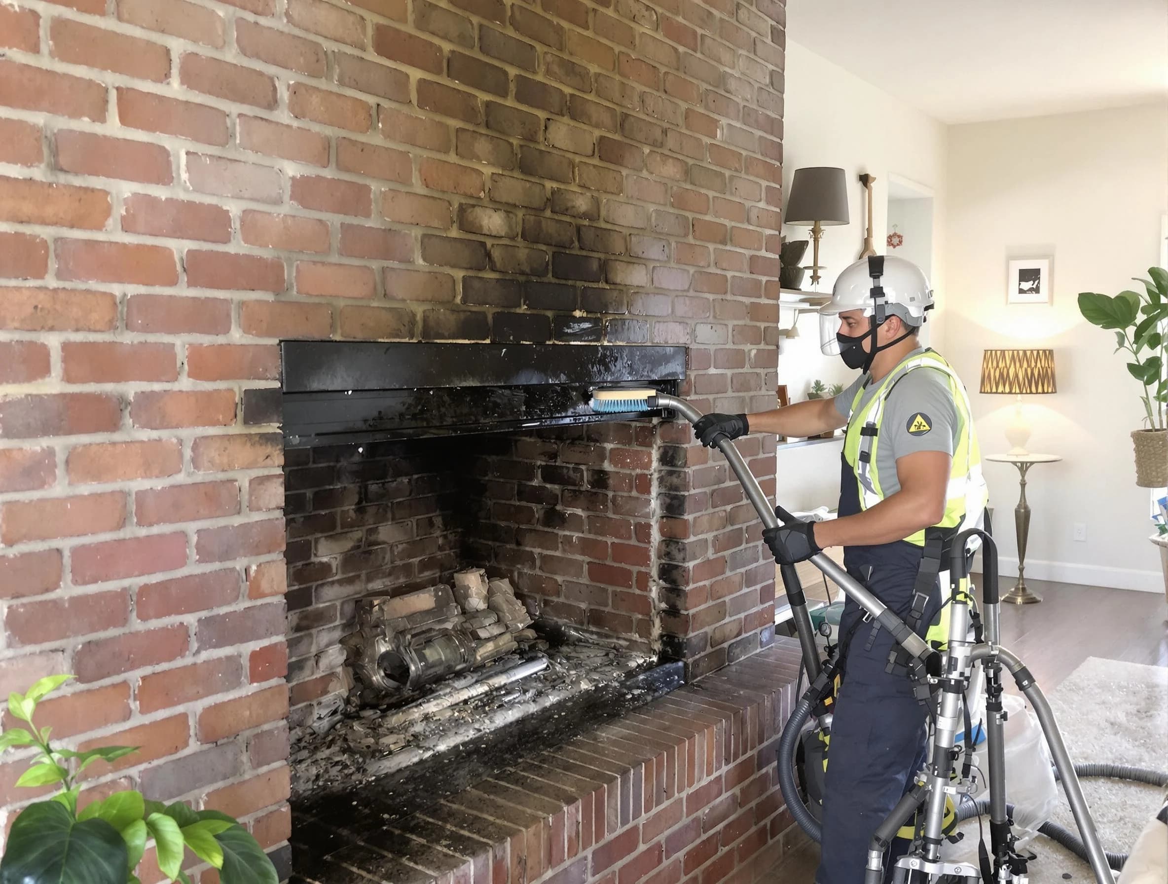 Milford Chimney Sweep providing fireplace cleaning services in Milford, MA