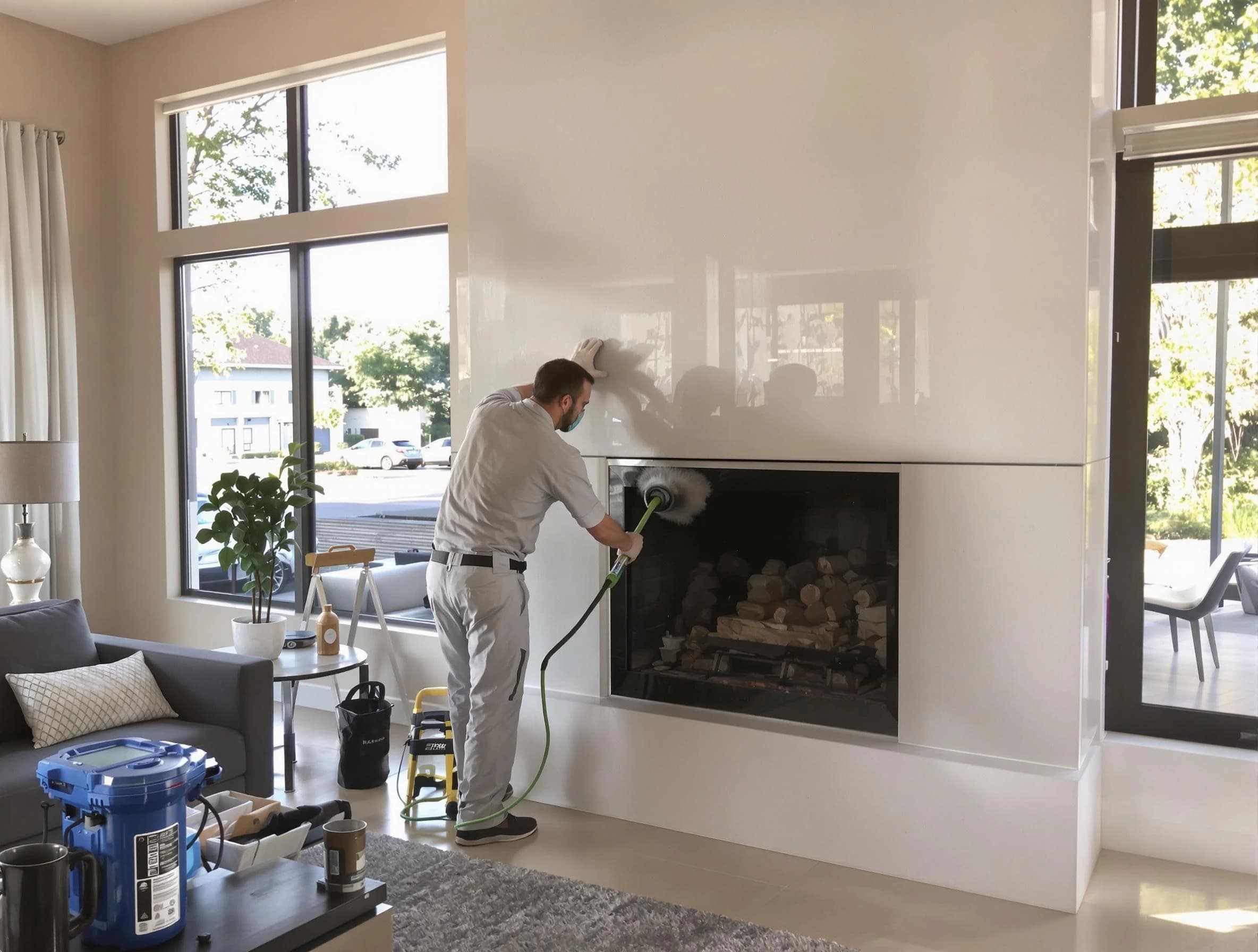 Milford Chimney Sweep performing thorough soot removal in Milford, MA