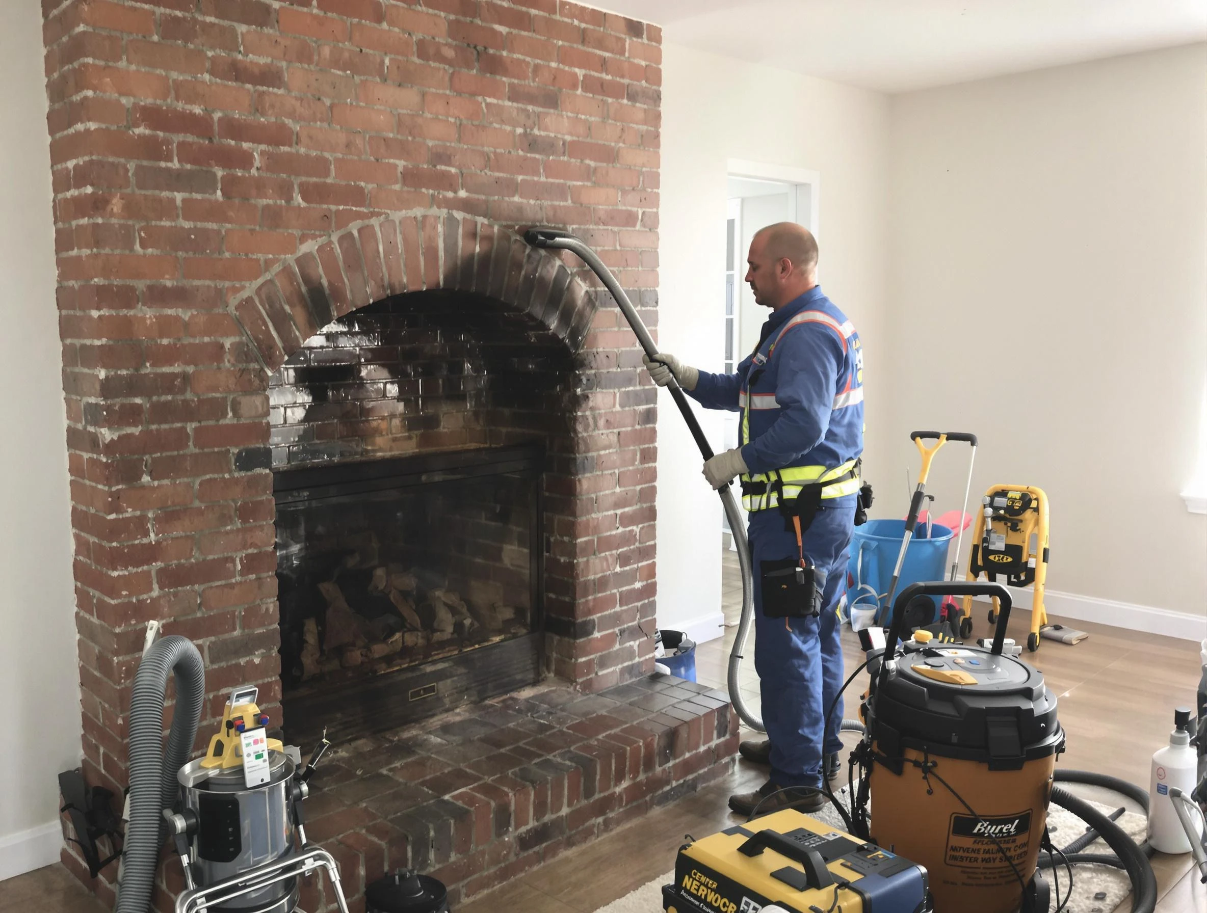 Milford Chimney Sweep expert performing detailed chimney sweep in Milford, MA