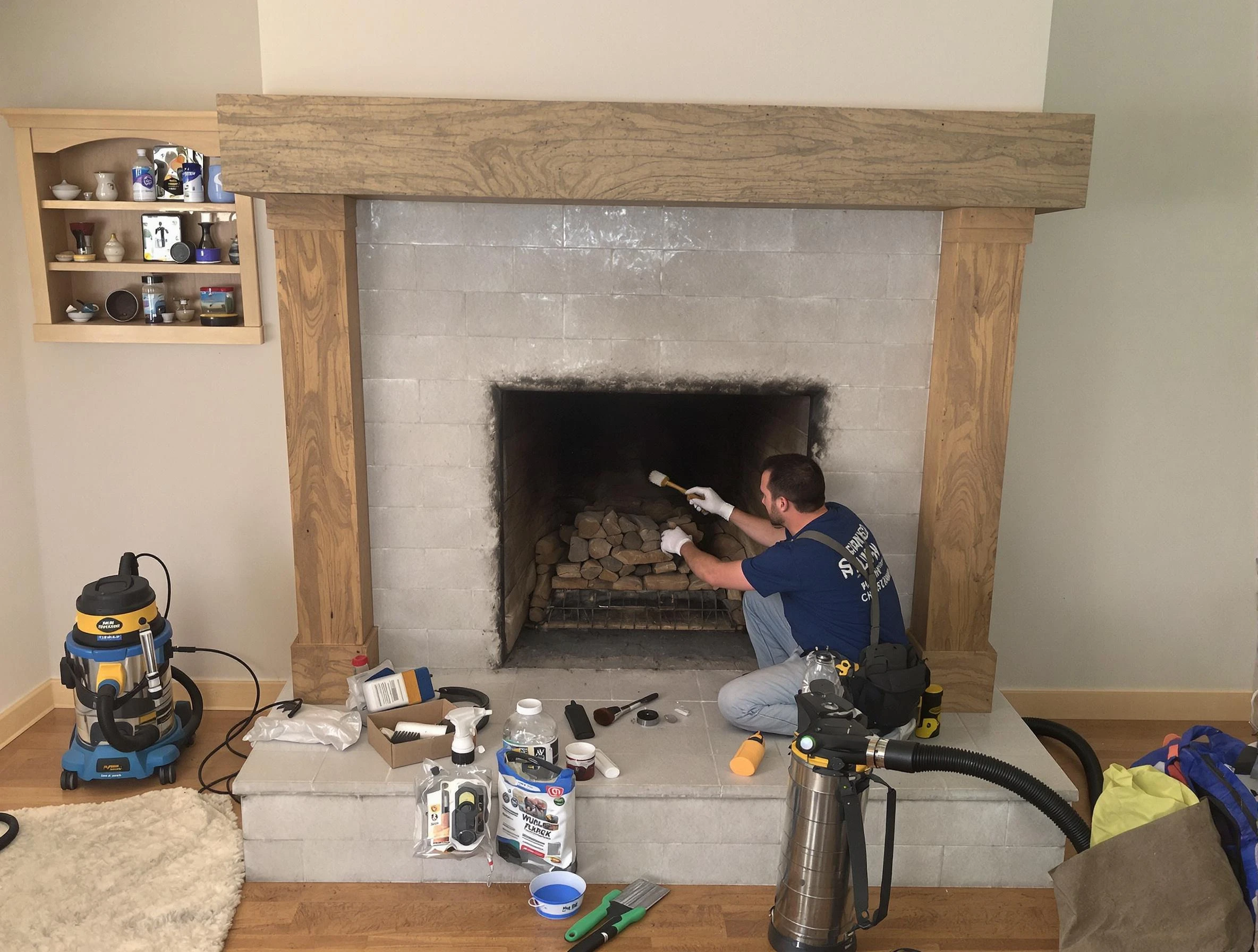 Detailed creosote removal process by Milford Chimney Sweep in Milford, MA